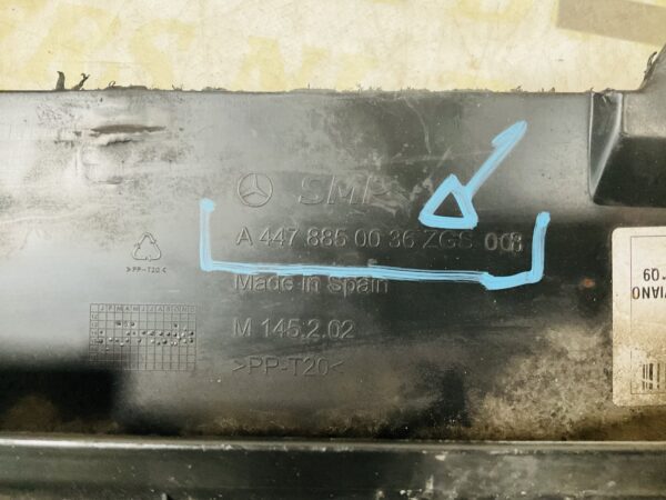 Onderplaat Mercedes W447 V-Klasse V Klasse A4478856400 Bumperlip 2-L4A-9618T