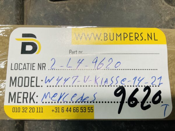 Onderplaat Mercedes W447 V-Klasse V Klasse 2014-2021 A4478856400 Bumperlip 2-L4-9620T