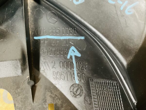 Onderplaat Mercedes W176 AMG 2012-2019 A1768850036 Bumperlip 2-L4f-9624T