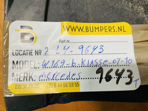 Onderplaat Mercedes B Klasse W169 1698850336 Bumperlip 2-L4-9643T