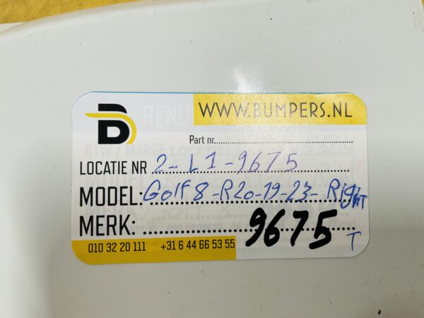 Zijskirt Volkswagen Golf 8 R20 2019-2023 SP86985000 Rechts Dorpel 2-L1-9675T