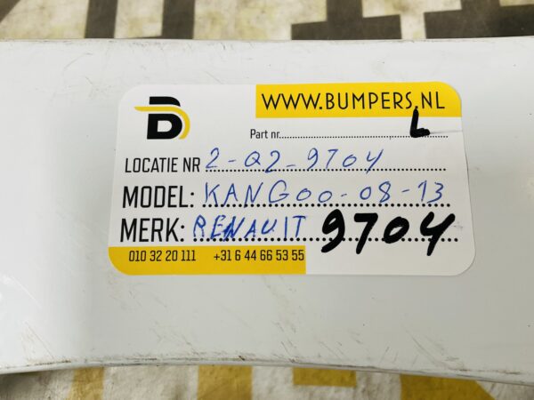 Zijscherm Renault Kangoo 631010288r 2008-2013 Scherm Links 2-Q2-9704T
