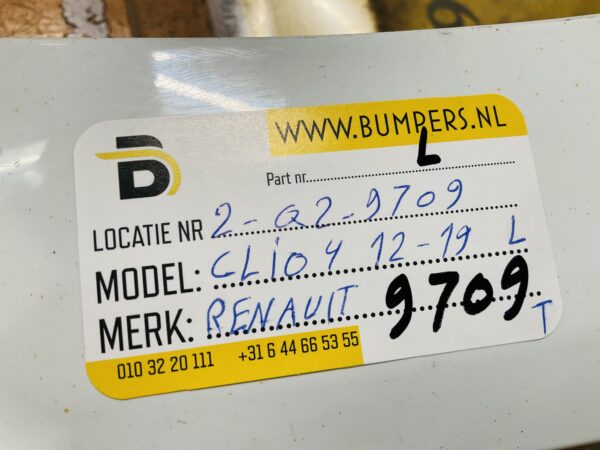 Zijscherm Renault Clio 4 631014621r 2012-2019 Scherm Links 2-Q2-9709T