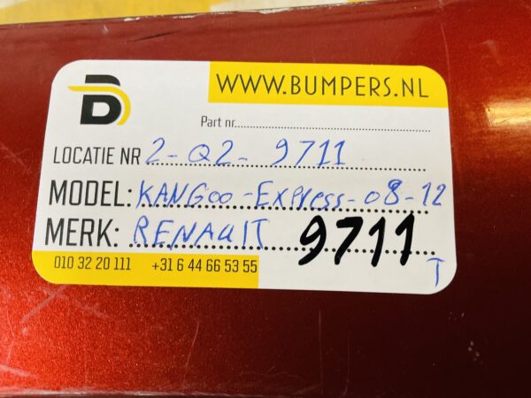 Zijscherm Renault Kangoo Express 8200378534 2008-2012 Scherm Links 2-Q2-9711T