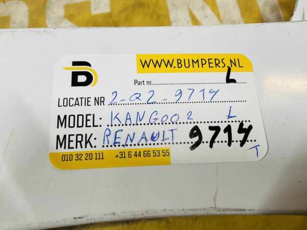 Zijscherm Renault Kangoo 2  631015870R Scherm Links 2-Q2-9714T