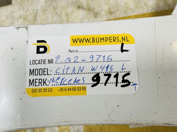 Zijscherm Mercedes W415 Citan A4158810102 Scherm Links 2-Q2-9715T