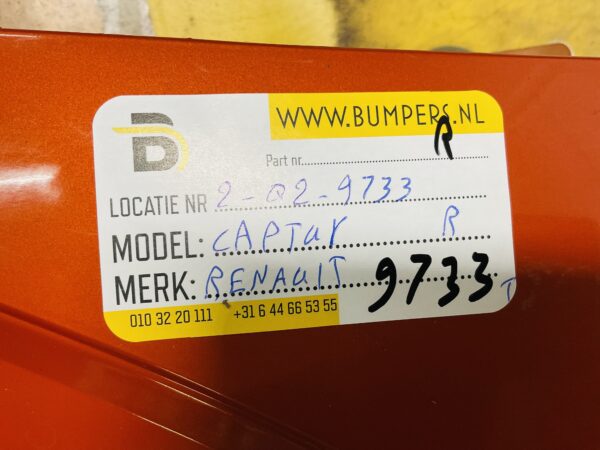 Zijscherm Renault Captur 631001642R Scherm Rechts 2-Q2-9733T