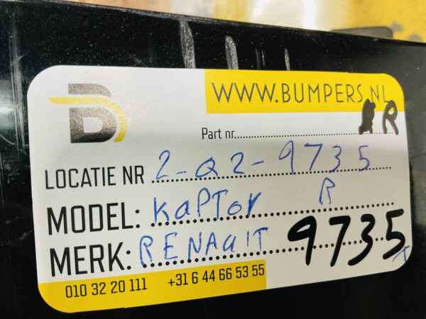 Zijscherm Renault Captur 631001642R Scherm Rechts 2-Q2-9735T