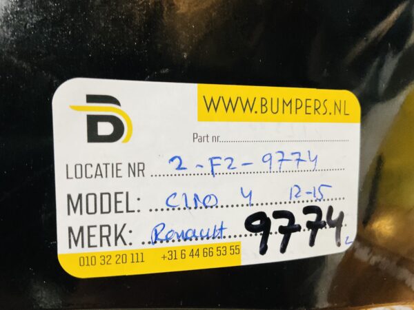 BUMPER Renault Clio 4 2012-2015 VOORBUMPER 2-F2-9774z