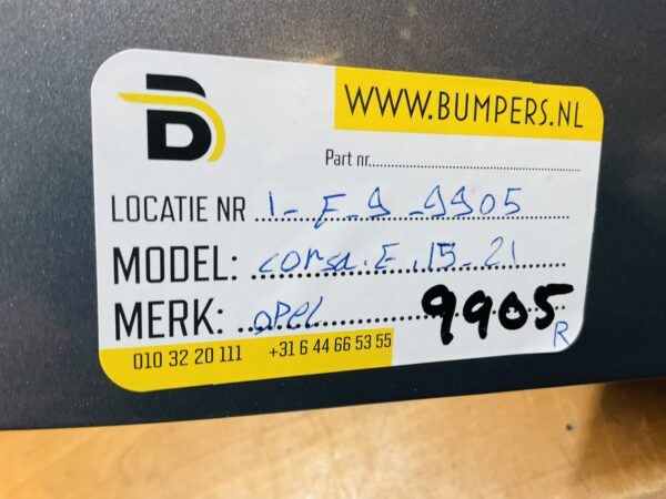 BUMPER Opel Corsa E 475498858 2014-2019 ACHTERBUMPER 1-E9-9905R