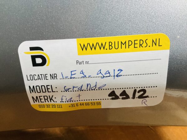 BUMPER Fiat Grande Punto FT0404101 ACHTERBUMPER 1-E9-9912R