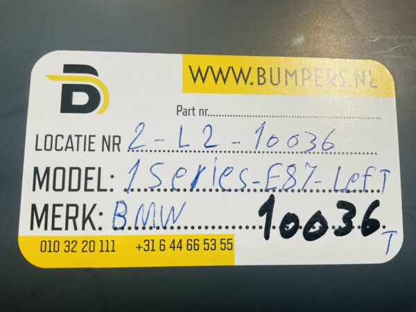 Zijskirt BMW 1 Series E87 22944911 Links Dorpel 2-L2-10036T