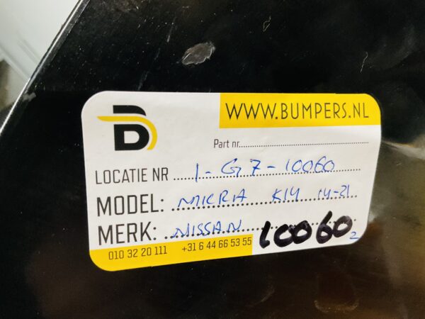 BUMPER Nissan Micra K14  2014-2021 VOORBUMPER 1-G7-10060z