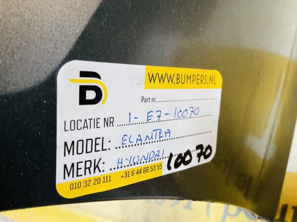 Bumper Hyundai Elantra  Achterbumper 1-E7-10070R