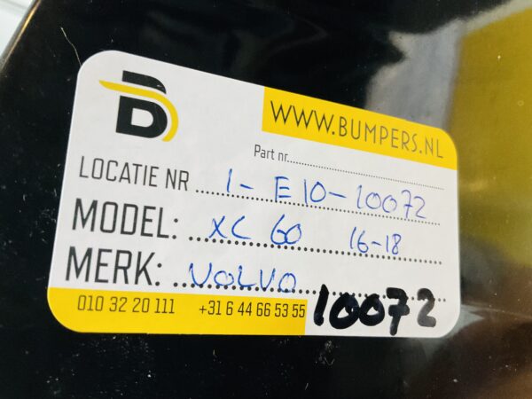 Bumper Volvo XC60  2016-2018 Achterbumper 1-E10-10072R