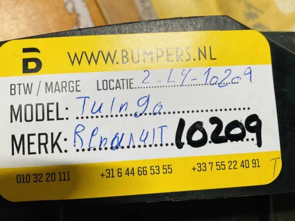 Plasticbalk Renault Twingo AE0011209AA01 Plastic Balk Wind 2-L4-10209T