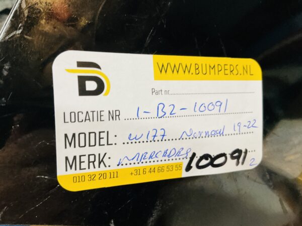 BUMPER Mercedes A Klasse W177 Normaal 6xpdc 2019-2022 VOORBUMPER 1-B2-10091z