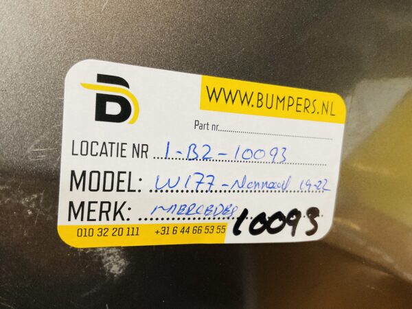 BUMPER Mercedes A Klasse W177 Normaal 6xpdc 2019-2022 VOORBUMPER 1-B2-10093z