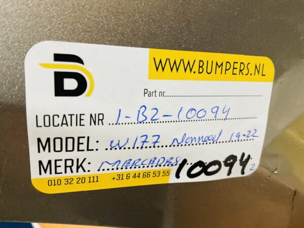 BUMPER Mercedes A Klasse W177 Normaal 6xpdc 2019-2022 VOORBUMPER 1-B2-10094z