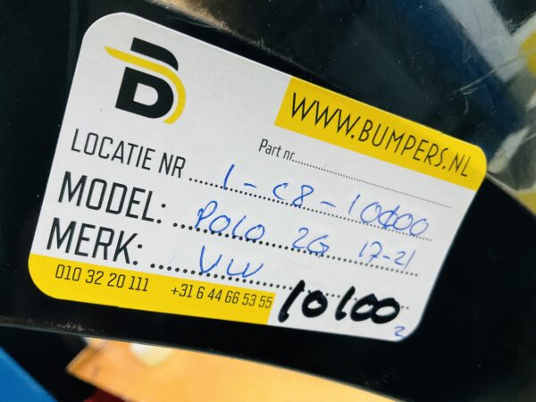 BUMPER Volkswagen Polo 2G +Onderplaat 2017-2022 VOORBUMPER 1-C8-10100z