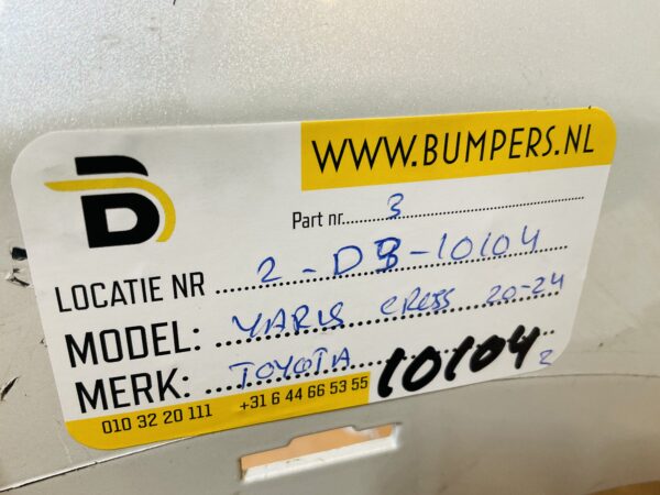 BUMPER Toyota Yaris Cross 4xpdc  2020-2024 VOORBUMPER 2-D3-10104z