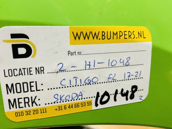 BUMPER Skoda Citigo Facelift 2017-2023 VOORBUMPER 2-H1-10148z