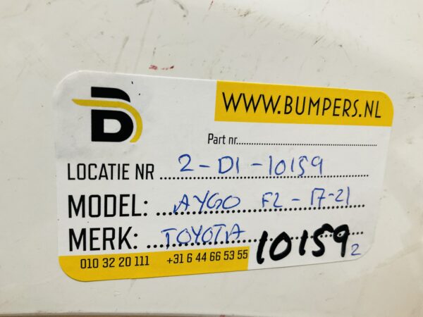BUMPER Toyota Aygo Facelift 2017-2021 VOORBUMPER 2-D1-10159z
