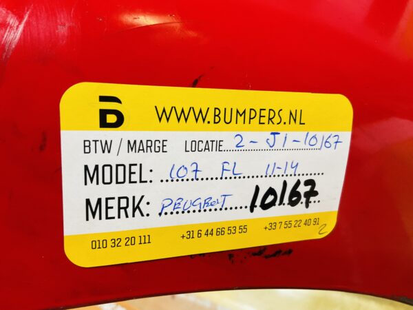 BUMPER Peugeot 107 Facelift 2011-2014 VOORBUMPER 2-J1-10167z