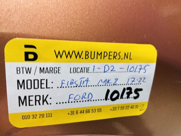BUMPER Ford Fiesta MK8 2017-2022 VOORBUMPER 1-D2-10175z