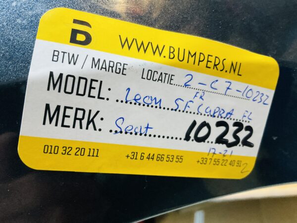 BUMPER Seat Leon 5F FR Cupra Facelift  2017-2021 VOORBUMPER 2-C7-10232z