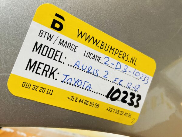 BUMPER Toyota Auris 2 Facelift  2012-2018 VOORBUMPER 2-D3-10233z