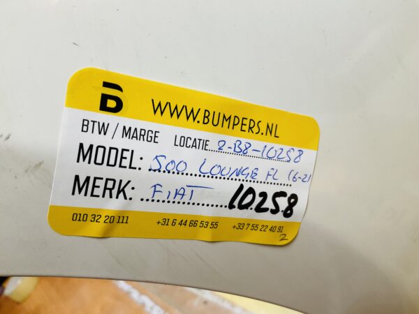 BUMPER Fiat 500 Lounge Facelift 2016-2023 VOORBUMPER 2-B8-10258z