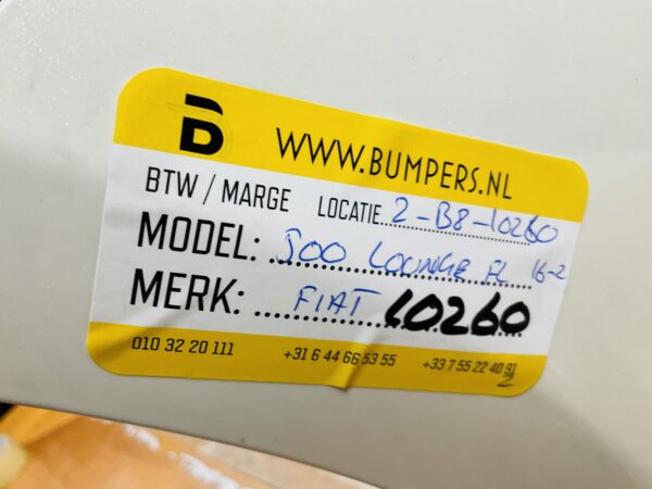 BUMPER Fiat 500 Lounge Facelift 2016-2023 VOORBUMPER 2-B8-10260z