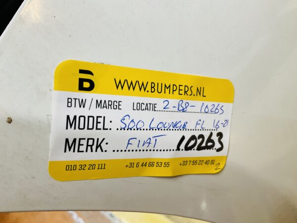 BUMPER Fiat 500 Lounge Facelift 2016-2023 VOORBUMPER 2-B8-10263z