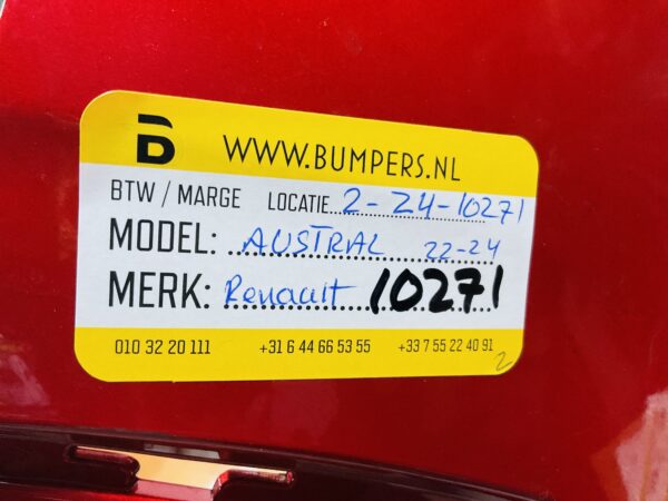 BUMPER Renault Austral 2022-2024 620225489R VOORBUMPER 1-Z4-10271z