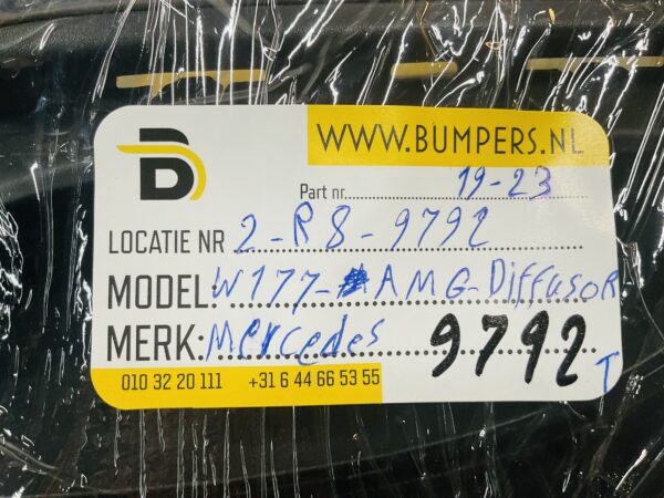 Diffuser Mercedes A klasse W177 AMG 2019-2023 Bumperlip 2-R8-9792T