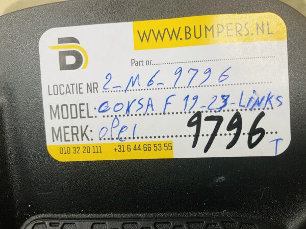 Bumper Rooster Opel Corsa F 2019-2023 Link Rooster Grill 2-M6-9796T