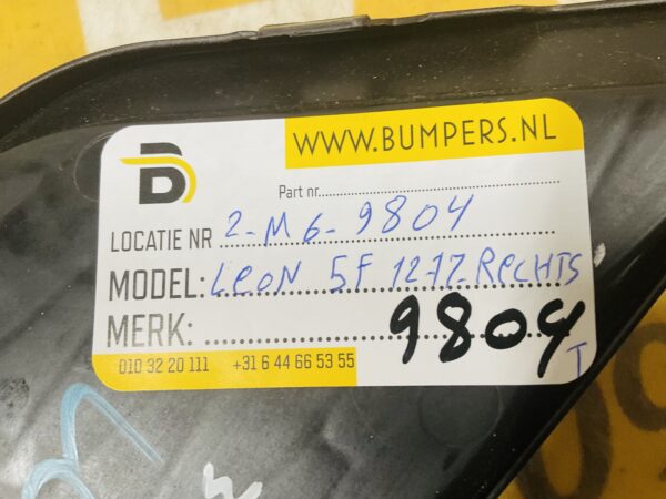 Bumper Rooster Seat Leon 5F 2012-2017 Recht Rooster Grill 2-M6-9804T