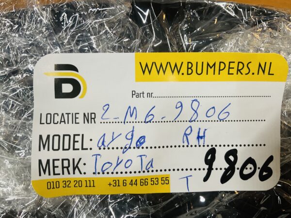 Bumper Rooster Toyota Aygo Recht Rooster Grill 2-M6-9806T