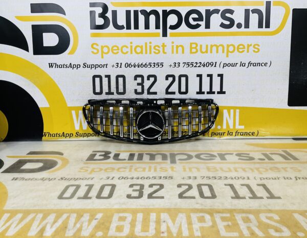 Grille Mercedes E Klasse W212 Facelift GT Panamericana + Logo 2012-2016 Chrome Grill 2-N3-9837T