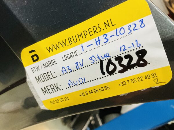 BUMPER Audi A3 8V Sline S-Line 2012-2016 8V3853651A VOORBUMPER 1-H3-10328z