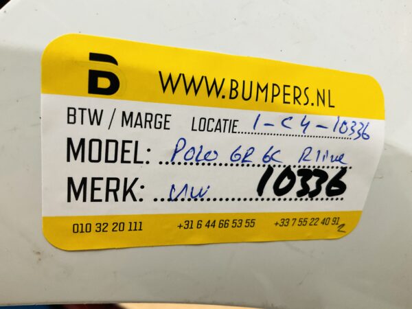 BUMPER Volkswagen Polo 6R 6C Rline R-Line 6R0807221 VOORBUMPER 1-C4-10336z