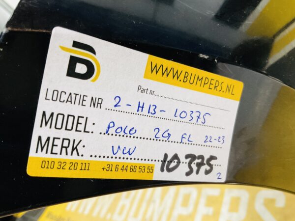 BUMPER Volkswagen Polo 2G Facelift 4xpdc 2022-2023 2-H13-10375z