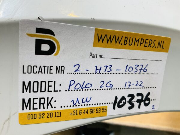 BUMPER Volkswagen Polo 2G +Grill 4xpdc 2017-2022 2-H13-10376z