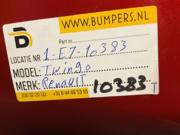 Bumper Renault Twingo 8200649330 Achterbumper 1-E7-10383T