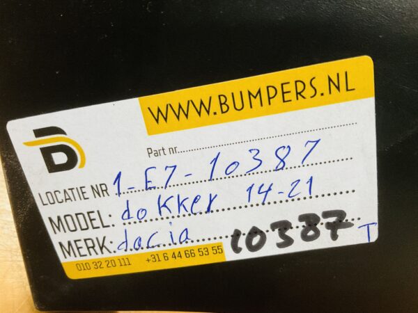 Bumper Dacia Dokker 2014-2021 Achterbumper 1-E7-10387T