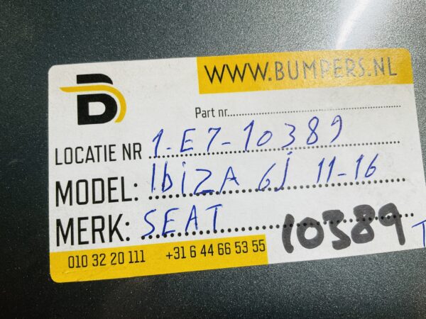 Bumper Seat Ibiza 6j 2011-2016 Achterbumper 1-E7-10389T
