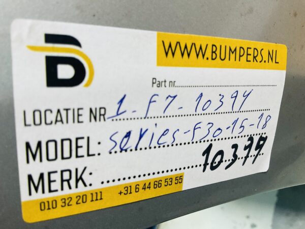 Bumper BMW 3 Serie F30 F31 2015-2018 Normaal Achterbumper 1-F7-10394T