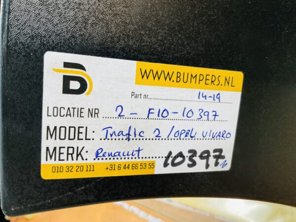 BUMPER Renault Trafic 2 Opel Vivaro 2014-2019 2-F10-10397z