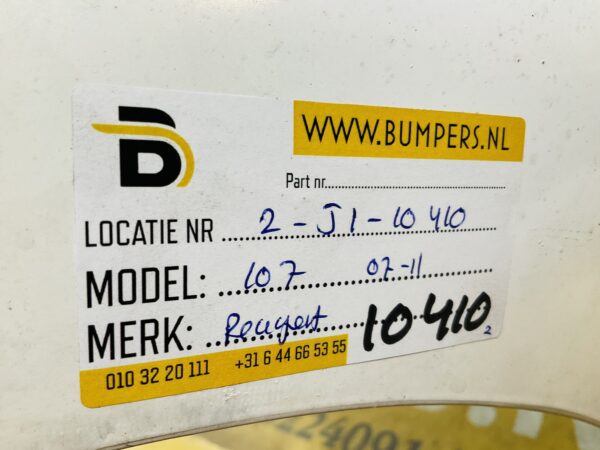 BUMPER Peugeot 107 2007-2011  2-J1-10410z